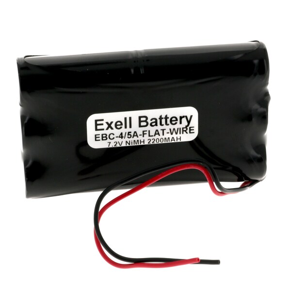 Exell Battery 7.2V 2200mAh NiMH Battery w/ Wire Leads Hobby Packs RC Cars Remotes EBC-4/5A-FLAT-WIRE - main